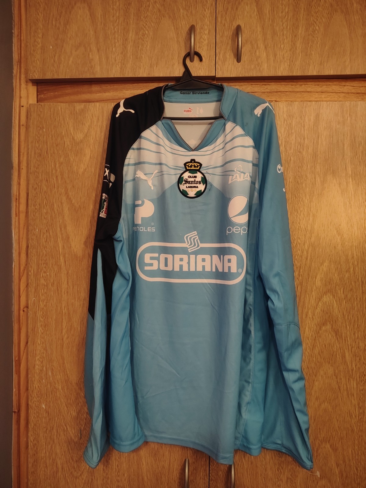 Santos Laguna Soccer Jersey Match Worn ATLÉTICA 1#O.SANCHEZ Season 11/12