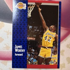 Fleer 1991-92 James Worthy #104 Los Angeles Lakers NBA Base Set Basketball Card
