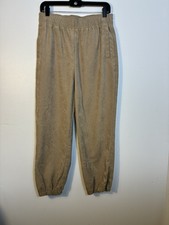 Zara Pull On Joggers Women  s Sz Large Light Brown Marble Look Comfort Lounge