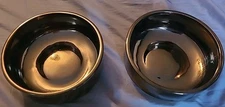 Pair Of Beautiful Ceramic Bowls With Shiny Bronze Finish - Brand New - 7.5"