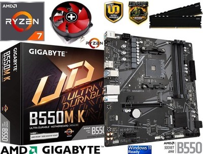 PC Aufrüstkit Bundle AMD Ryzen 7 5700G bis 64GB DDR4 mit GIGABYTE B550M K