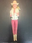 1982 Vintage Horse Lovin' Barbie Doll #1757 With Vest Hat Boots Earrings