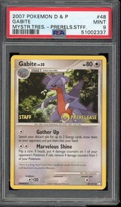 Gabite - 48/123 Mysterious Treasures Prerelease STAFF Promo - PSA 9 MT