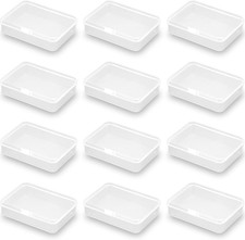 12 Pack Clear Plastic Beads Storage Containers Box 4.06 X 2.91 X 0.98 In with