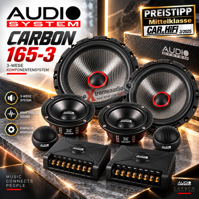 Audio System CARBON 165/3 3-Way Component System Speaker Set 6.5 Inch