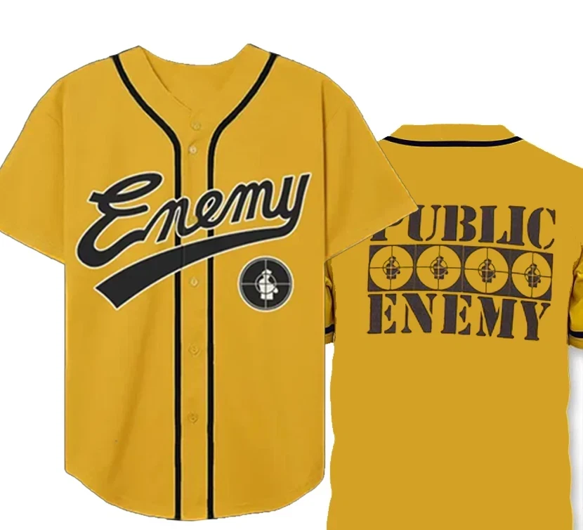 Public Enemy Yellow Baseball Jersey
