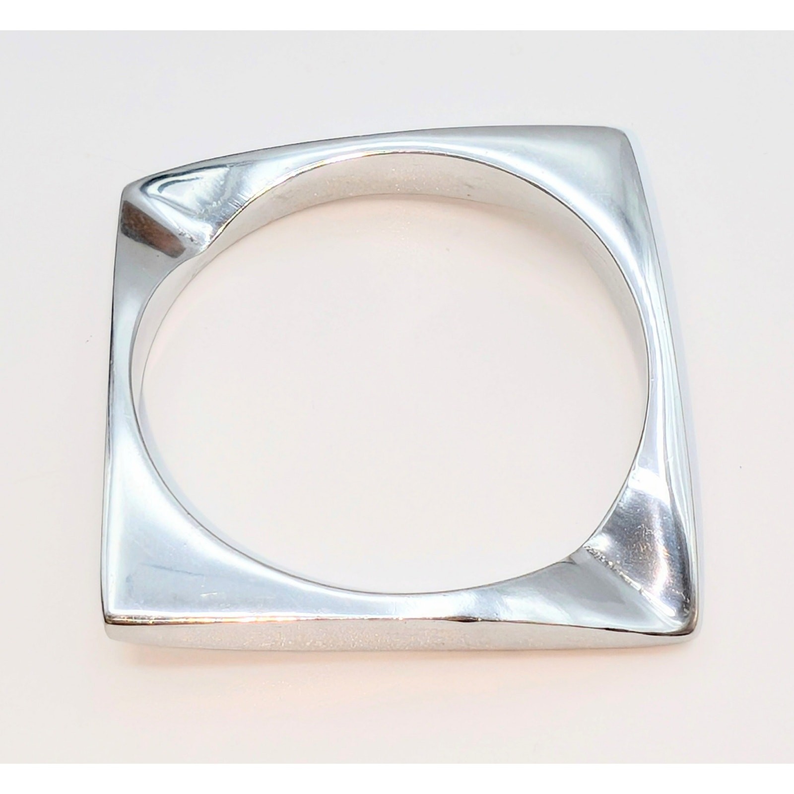 VTG Unsigned Tested Sterling Silver Square Art De… - image 2