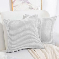 Filled Cushions Set of 2 Cushion With Covers Plush Velvet Throw Pillowcase 18x18