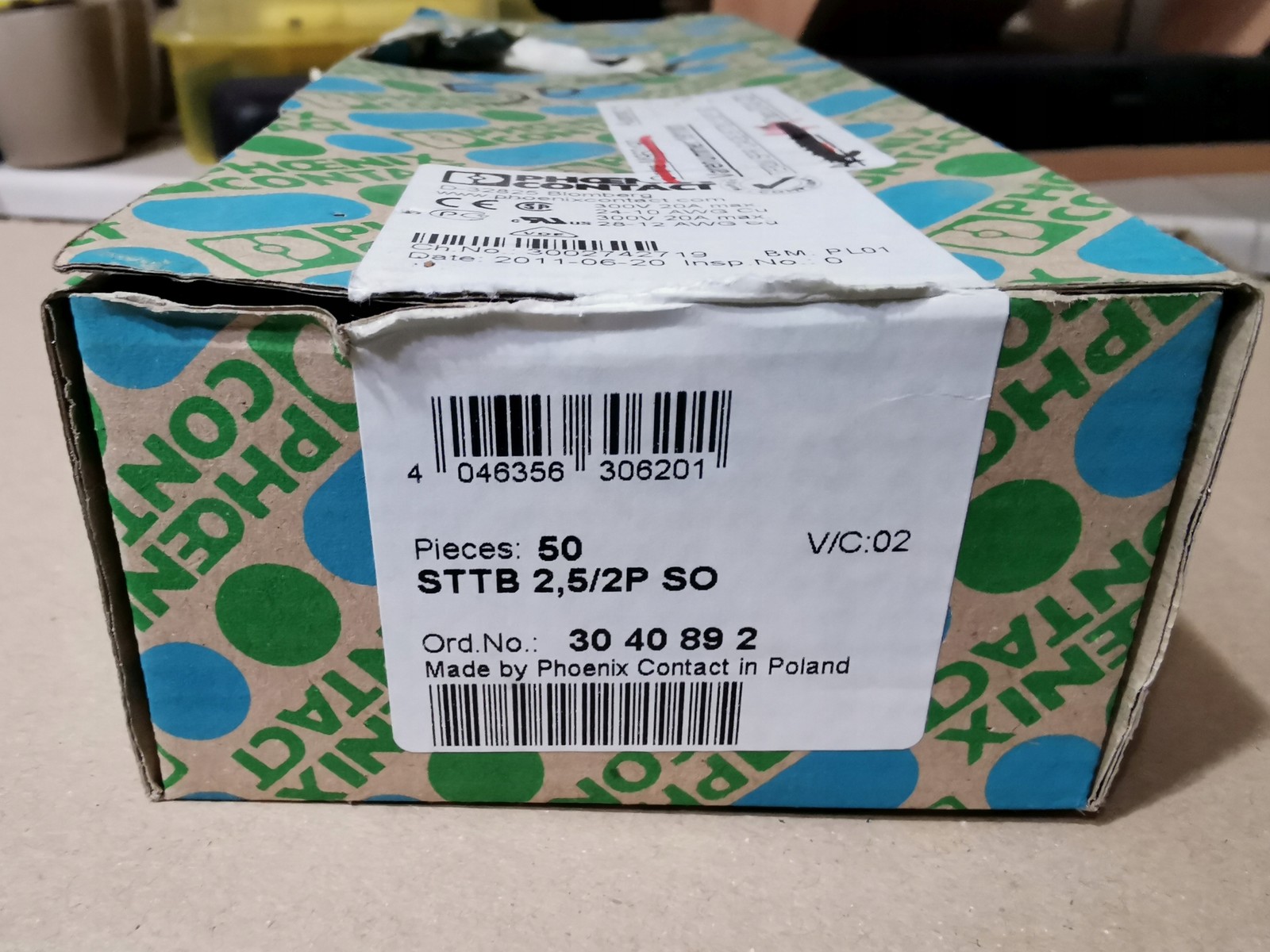 Phoenix 3040892 STTB 2.5/2P SO 2-Stage Connector 1 Piece
