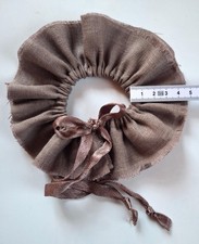 Leinen Halskrause, Kragen, f&uuml;r B&auml;ren oder Puppen, ca. 5 cm