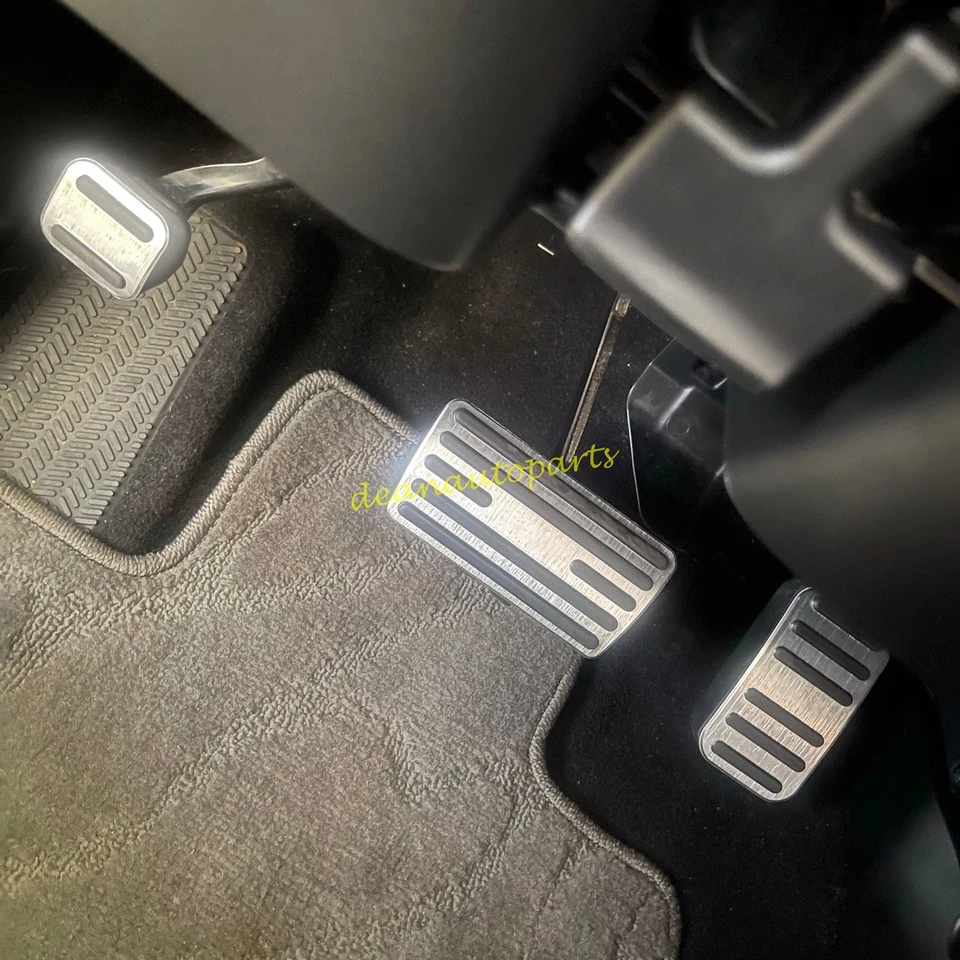 Cubierta de pedal de gasolina antideslizante para freno de estacionamiento Honda CR-V 2012-2016 aluminio plateado Foto 2 de 4