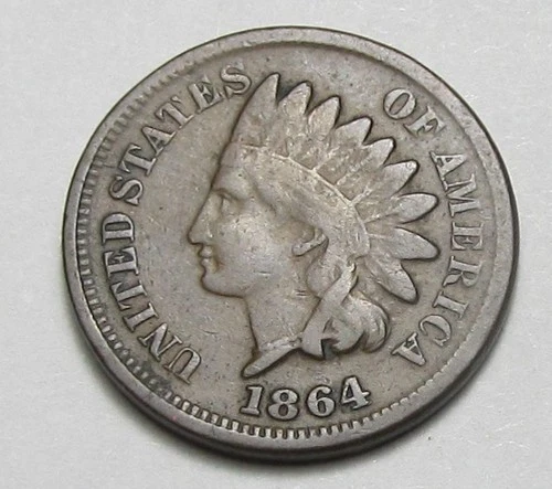 1864 BR INDIAN HEAD CENT,PARTIAL LIBERTY, VERY NICE COIN!!!!(A2)