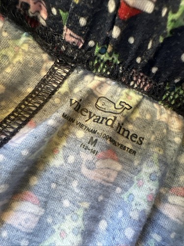 Vineyard Vines Girls Med CHRISTMAS Lounge Pajama Pants Pink Whales Lightweight - Picture 4 of 6