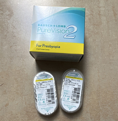 8x Bausch + Lomb PureVision 2 Presbyopia ( -3,75 add High )