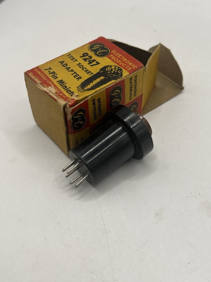 Vintage Miniature Tube Test Socket Adapters General Cement 9-Pin & 7 ...