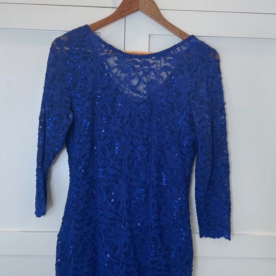 Blue Lace Dress with sequence size 12 - Image 2 of 4
