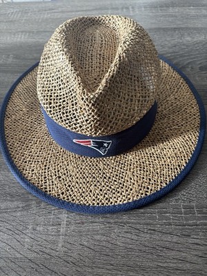 New England Patriots New Era Safari Straw Hat Training Bucket Football