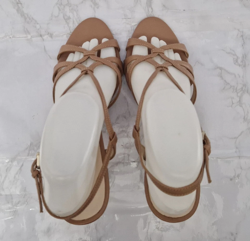 L.K.Bennett London Femmes Cuir Talon Aiguille Chair Sandale Chaussure Ue 40 UK - Photo 4/4