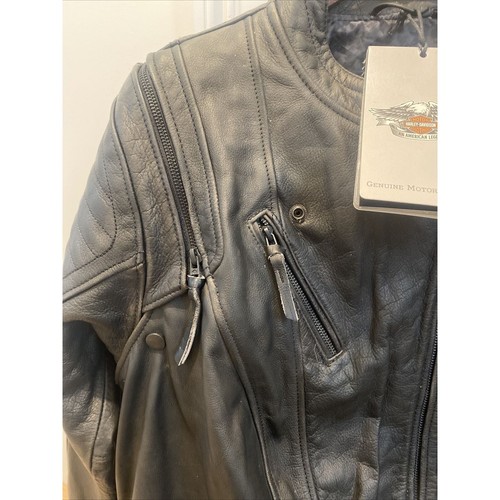 Harley Davidson Women’s Brava Convertible Leather Riding Jacket Black Sz 3W NWT - Picture 4 of 18