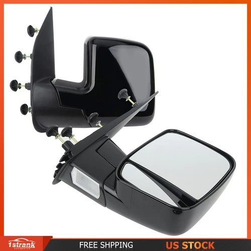 Left+Right Side View Manual Mirrors For 02-08 Ford E150 E250 E350 E450 E550 Van