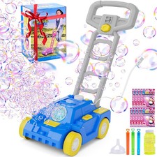 Bubble Lawn Mower Bubble Machine for Toddlers 1-3,Plug in or Battery Operated...