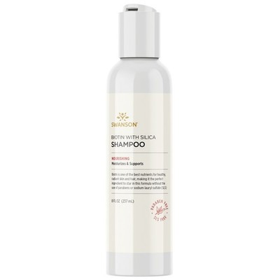 Swanson Biotin with Silica Shampoo 8 fl oz Liq Beauty Care Skin Natural Pure