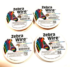 Lot of 4 Zebra Wire Copper Wire Spools- Jewelry/Craft- 14, 18, 20, 24 Gauge -New