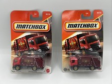 MATCHBOX GARBAGE KING TRASH TRUCK IN RED #99/125 (2x)