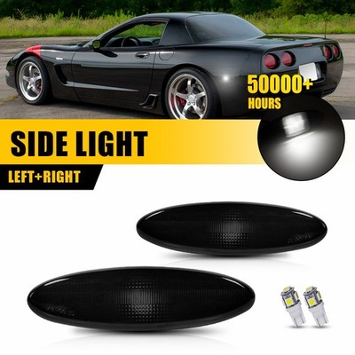 2x Smoked Rear Side Marker Light Hoing For 1997-2004 Chevrolet Corvette C5 EAW A
