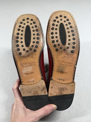 Vineyard Sandro Moscoloni Loafer Mens Murray Red Leather Slip On Career Sz‎ 8 Vineyard Sandro Moscoloni Murray Loafer Driver Men Sz 9.5  main image 4