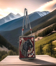     NWOT - Mary Frances Mini Beaded Crossbody Phone Lets Gallop Horse Handbag