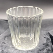 VINTAGE CRISA MEXICO GLASS RIBBED Shot Glass VOTIVE TEA LIGHT HOLDER Lot 46
