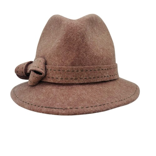 Sombrero Fedora Nordstrom 100% Lana Unisex Lazo Lateral Costura Italia - Imagen 5 de 11