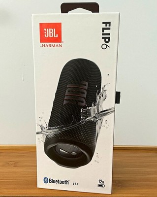 JBL Flip 6 Portable Speaker, Black, Bluetooth Wireless Connectivity