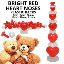 HEART NOSES - COLOURFUL Character Animal Safety Nose for Soft Toys & Teddy Bears