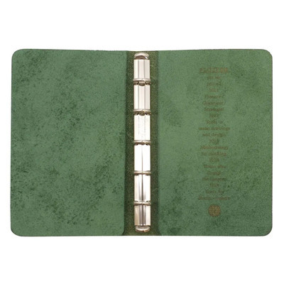 NEW KNOX Plotter Mini5 Leather Binder Green 11mm Made in NEW KNOX Plotter Mini5 Leather Binder Green 11mm Made in