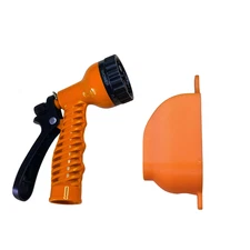 Garden Hose Nozzle + 3D Printed Wall Mount Holder – Choose or Random Color