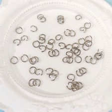 200PCS Stainless Steel Open Jump Ring 5mm, 22Gauge 0.6mm Thickness SSF09