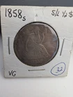 1858-S Seated Liberty Half Dollar- (2)