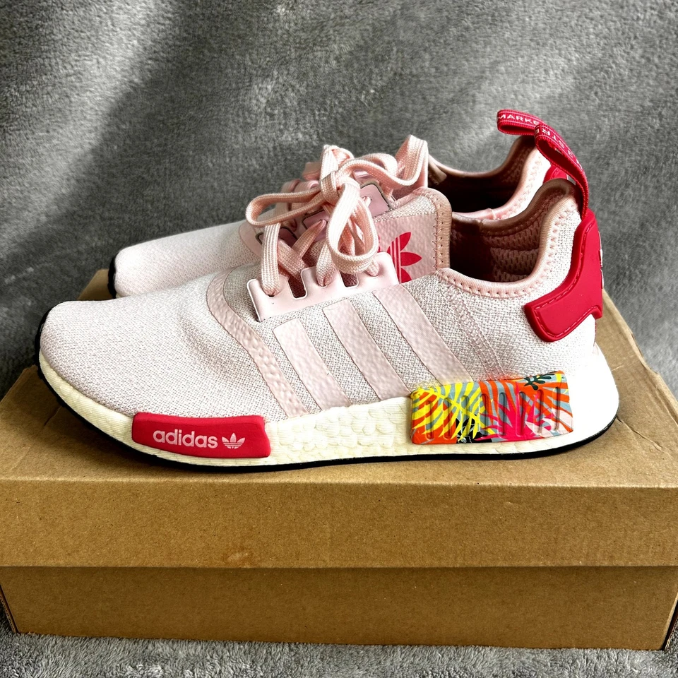 Adidas NMD_R1 Women’s 8 Pink Floral Sneakers Running Shoes Boost Lifestyle - Image 4 of 4