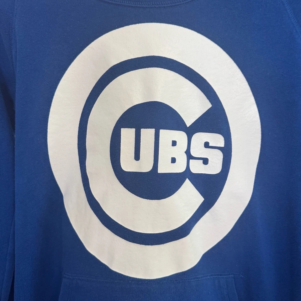 PINK Victoria’s Secret Sweatshirt Womens Medium Blue Chicago Cubs Cozy Vintage - Image 4 of 4