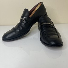 Gucci Mens Black Leather Horsebit Loafers US Size 10.5D - Made in Italy