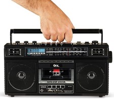 Boombox MP3 Conversion from Radio to Cassette with 4-Band Radio with Bluetooth