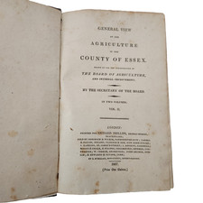 Essex County England Antique 1807 General View of Agriculture London Vol II