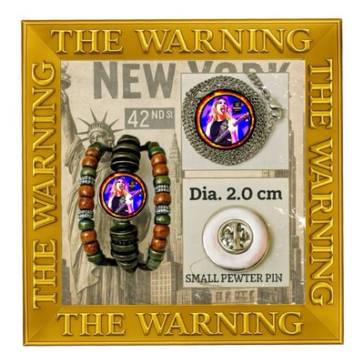 THE WARNING MAYDAY TOUR SET WOOD BEADS BRACELET  NECKLACE PIN