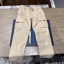 Boys Old Navy Tech Taper Built-In Flex Khaki Pants Drawstring sz XL 14-16 