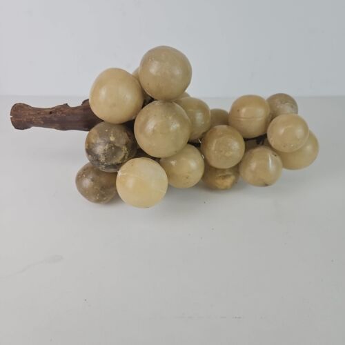 Piedra de mármol de alabastro italiano uvas Giglioli Leonardo racimo fruta vintage - Imagen 2 de 9