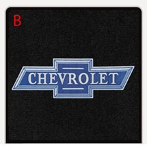 New Black Floor Mats 1960-1983 Chevy Pickup Truck C10 K10 Embroidered Logo Pair