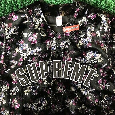 Supreme Floral Baseball Jersey Black Medium | eBay