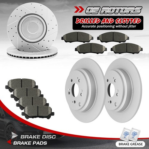 for Honda Pilot Acura ZDX MDX Front & Rear Drilled Rotors Brake Pads eBay